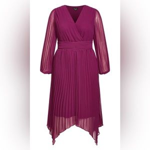 City Chic mulberry Romee Dress XXL (24W)